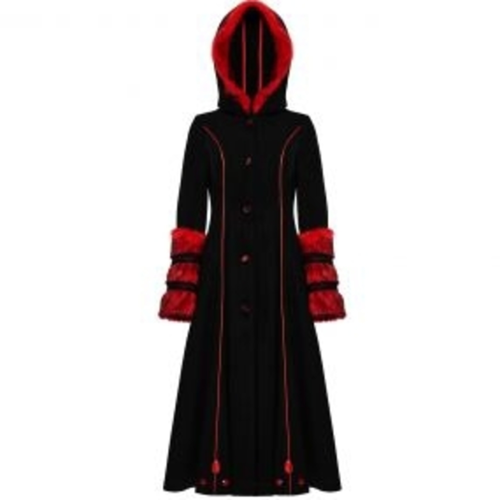 Pyon Pyon By Punk Rave Black Coat with Hood